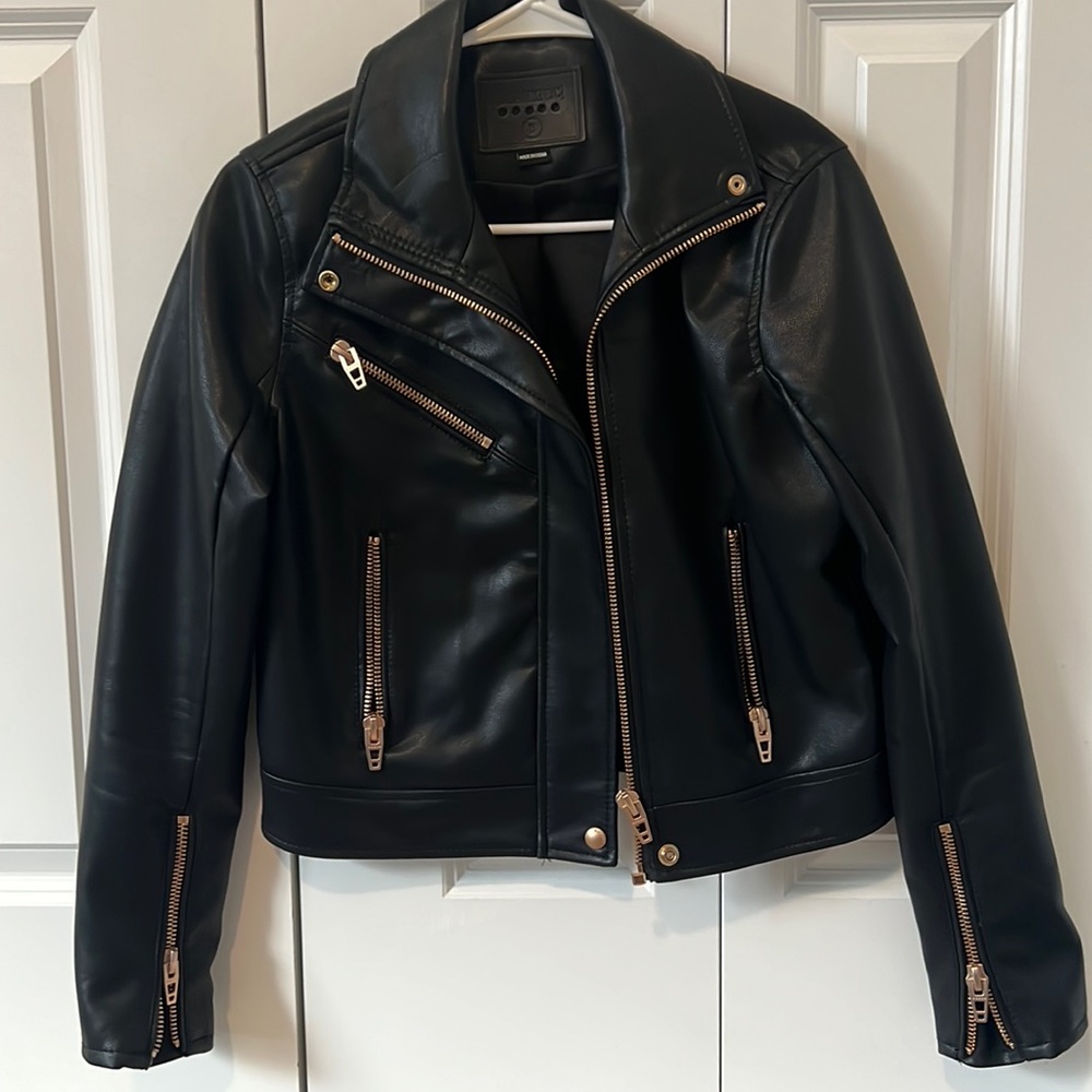 Blank NYC Cropped Faux Leather Jacket